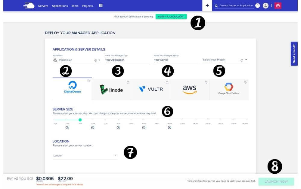 cloudways setup 1