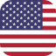 Flag of United States Flat Round Corner 64x64 1